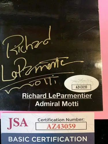 Richard LeParmentier Admiral Motti Star Wars Signed 8x10 Photo Auto JSA - Entertainment Memorabilia