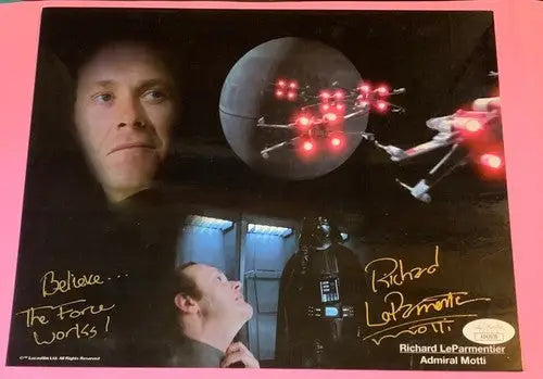 Richard LeParmentier Admiral Motti Star Wars Signed 8x10 Photo Auto JSA - Entertainment Memorabilia