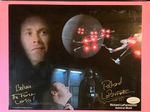 Richard LeParmentier Admiral Motti Star Wars Signed 8x10 Photo Auto JSA - Entertainment Memorabilia