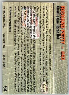 Richard Petty - 1993 Action Packed - #54 - Racing - Racing Card Single