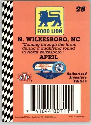 Richard Petty’s Car - 1992 Food Lion Richard Petty - #28 - Racing - Racing Card Single