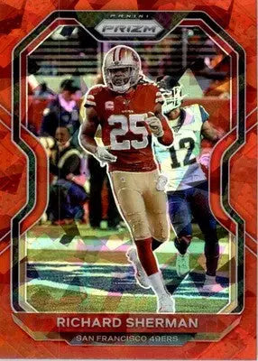 Richard Sherman - 2020 Panini Prizm - #287 - Prizm Red Ice Football - Football Card Single