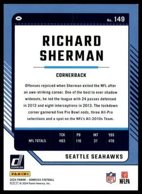 Richard Sherman 2024 Donruss #149 Seattle Seahawks - Football Card Single