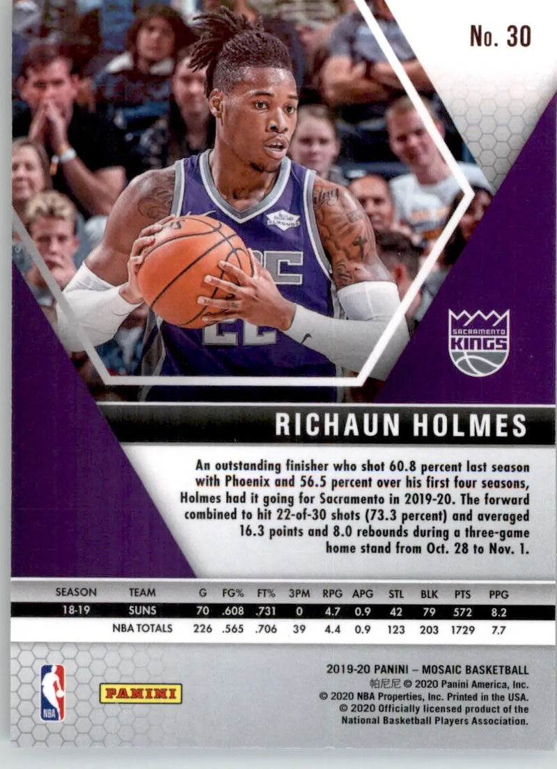 Richaun Holmes - 2019-20 Panini Mosaic - #30 - Basketball - Basketball Card Single