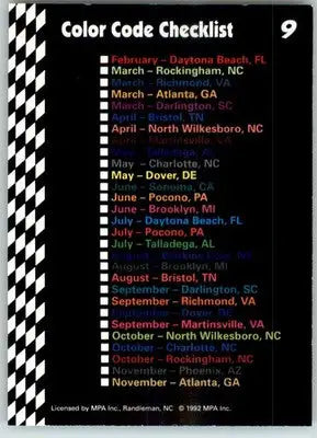 Richmond - 1992 Food Lion Richard Petty - #9 - Racing - Racing Card Single