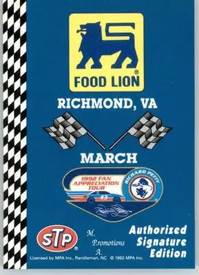 Richmond - 1992 Food Lion Richard Petty - #9 - Racing - Racing Card Single