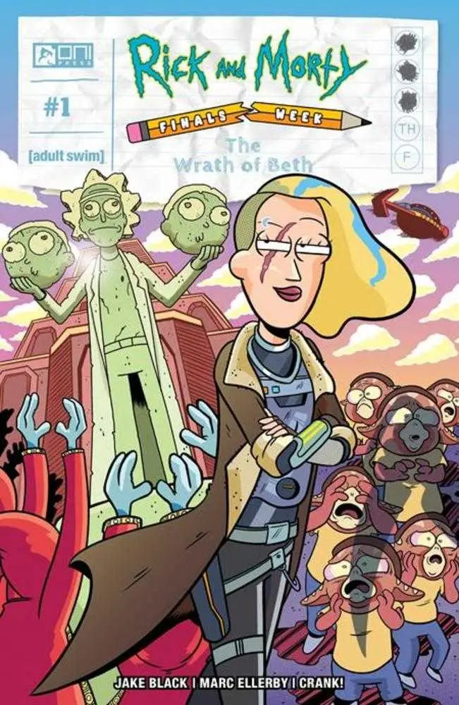 Comic book cover for Rick and Morty Finals Week The Wrath of Beth #1 by Marc Ellerby
