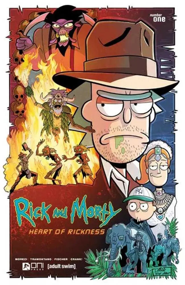 Movie-style poster for Rick and Morty Heart of Rickness with noir detective elements