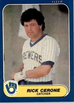 Rick Cerone - 1986 Fleer Update - #U-23 - Baseball - Baseball Card Single