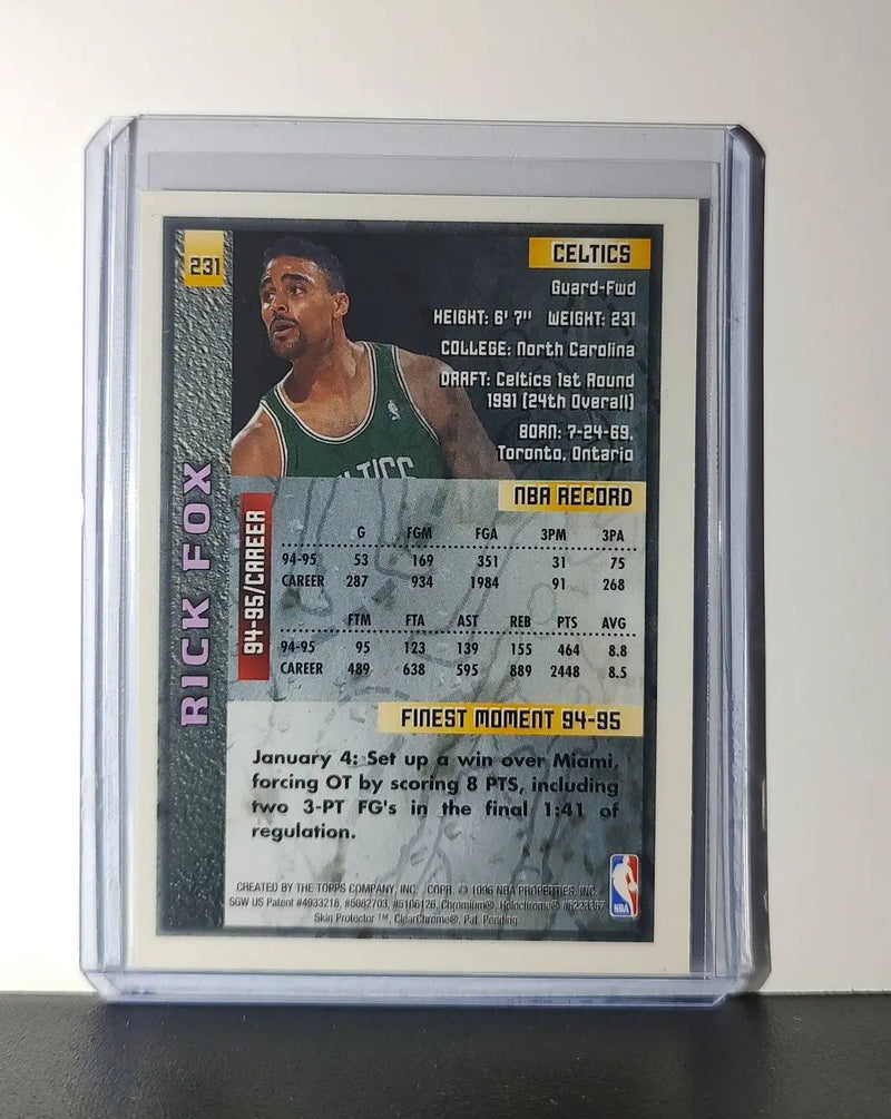 Rick Fox 1995-96 Topps Finest NBA #231 Card Boston Celtics