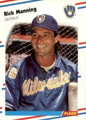 Rick Manning - 1988 Fleer - #168 - Baseball - Baseball Card Single