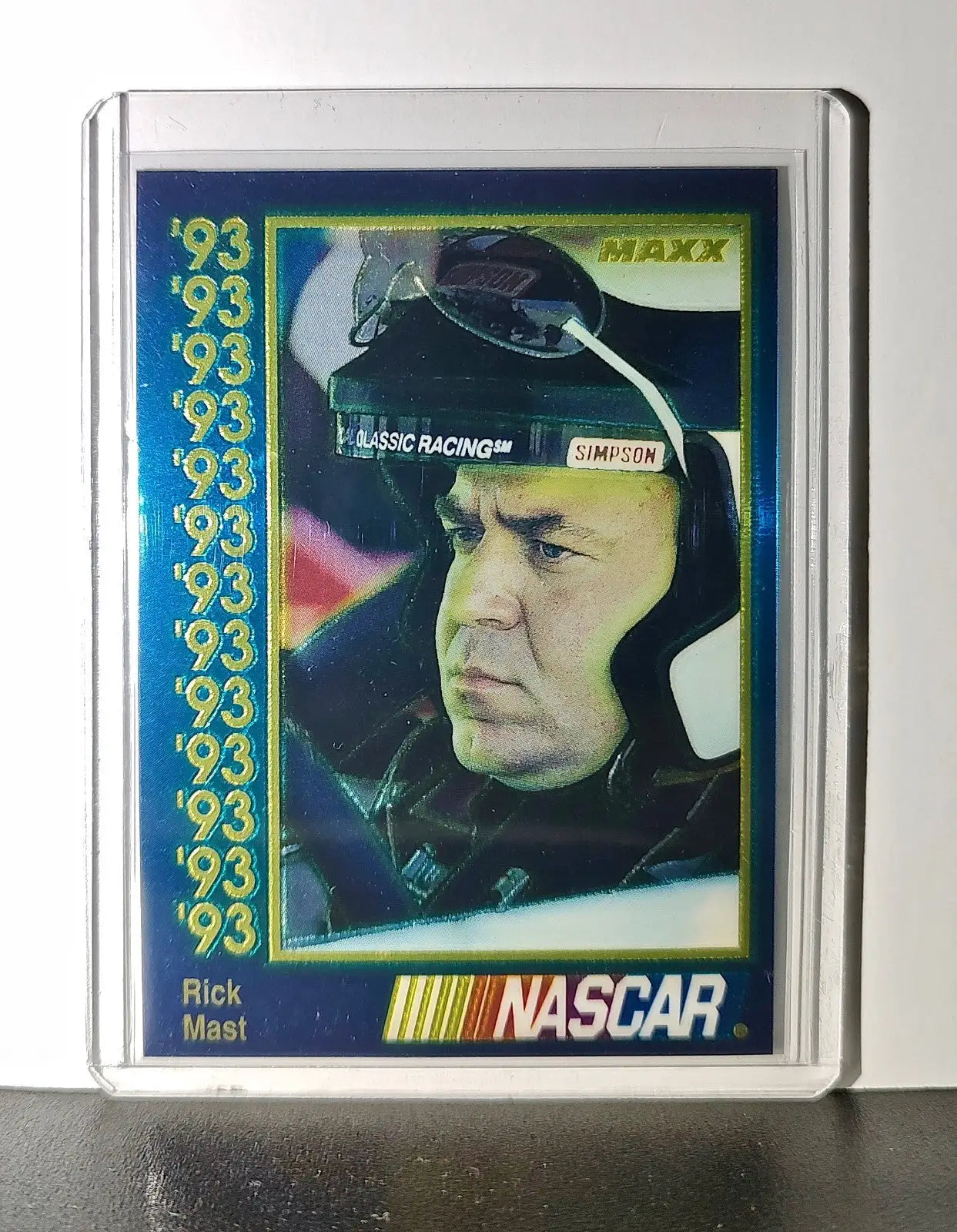 Rick Mast 1993 Maxx Premier Plus Racing #1 NASCAR Card Precision Products Racing - Racing Card Single