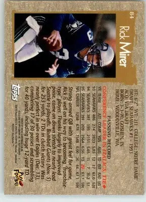 Rick Mirer - 1996 Topps Chrome - #84 - Football - Football Card Single