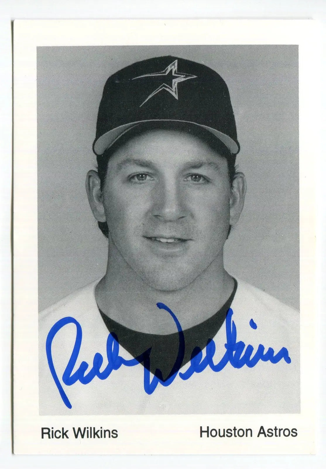 Rick Wilkins Autographed Signed 3x5 Photo - MLB Cubs Astros Team Issue - Sports Memorabilia