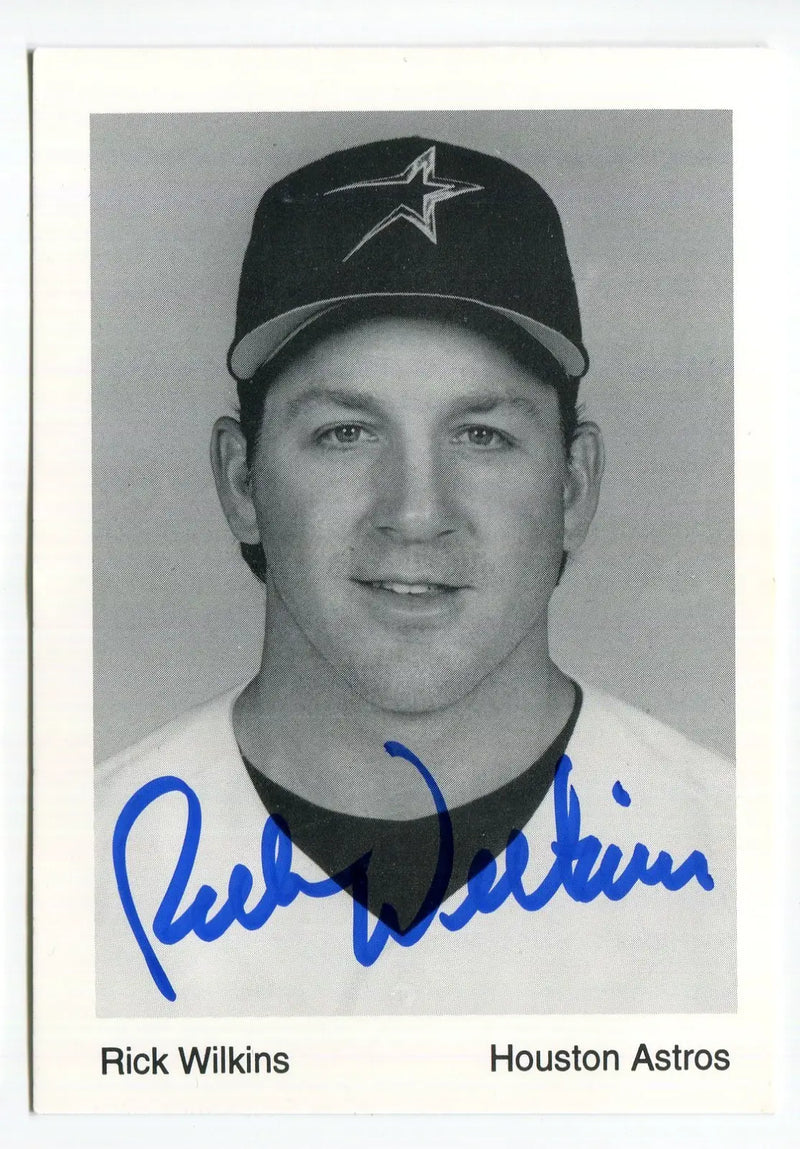 Rick Wilkins Autographed Signed 3x5 Photo - MLB Cubs Astros Team Issue - Sports Memorabilia