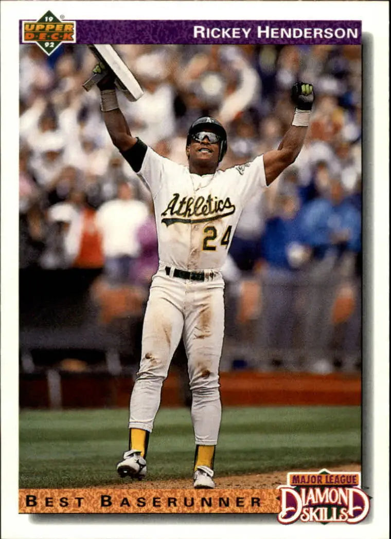 Rickey Henderson 1992 Upper Deck MLB #648 DS Baseball Card Oakland Athletics - Baseball Card Single