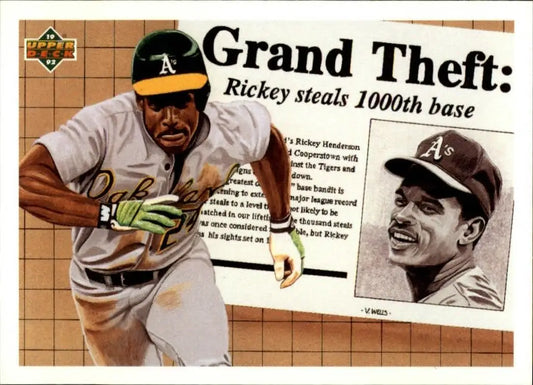 Rickey Henderson 1992 Upper Deck MLB #782 Baseball Card Oakland Athletics - Baseball Card Single