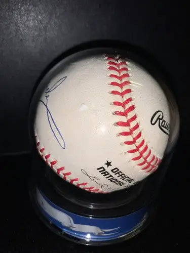Rickey Henderson Single Signed ONL MLB Baseball BAS Beckett Encapsulated 8 HOF - Sports Memorabilia