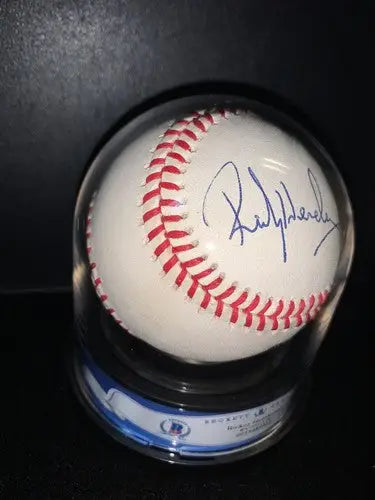 Rickey Henderson Single Signed ONL MLB Baseball BAS Beckett Encapsulated 8 HOF - Sports Memorabilia