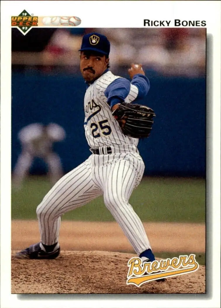 Ricky Bones 1992 Upper Deck MLB #762 Baseball Card Milwaukee Brewers - Baseball Card Single