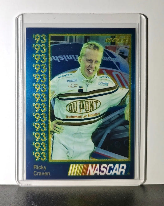 Ricky Craven 1993 Maxx Premier Plus Racing #73 NASCAR Card J&J Racing - Racing Card Single