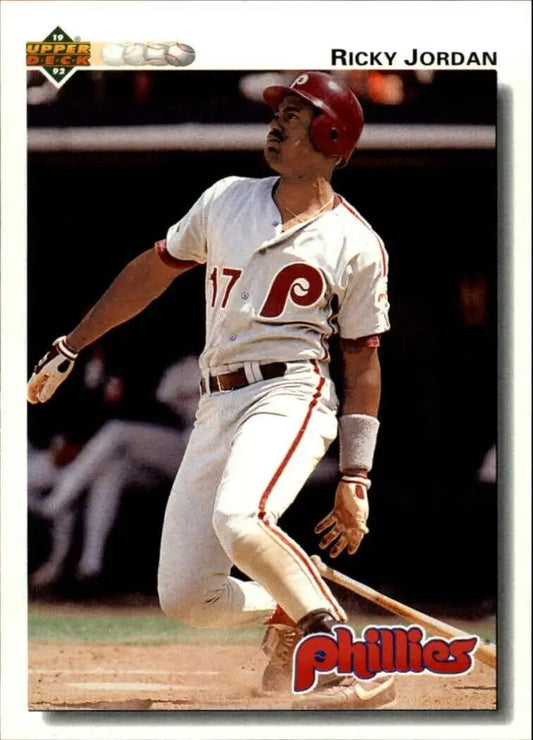 Ricky Jordan 1992 Upper Deck MLB #106 Baseball Card Philadelphia Phillies - Baseball Card Single