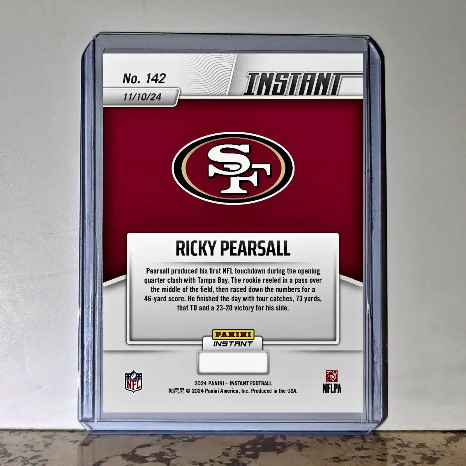 Ricky Pearsall 2024 Panini NFL #142 Rookie Football Card 49ers 1 of 181 - Football Card Single
