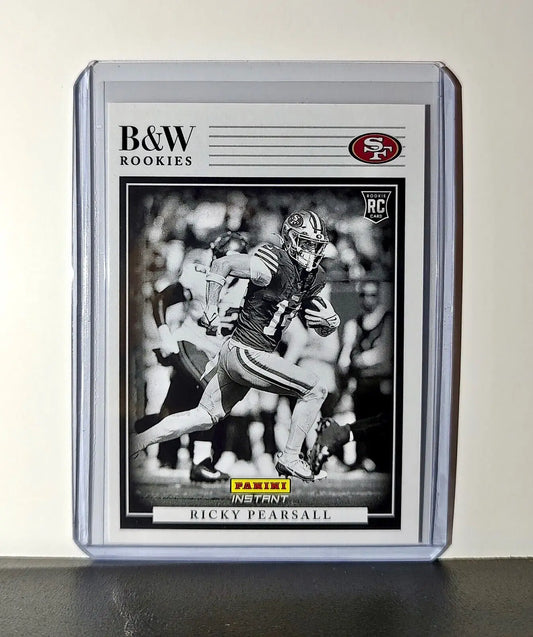 Ricky Pearsall 2024 Panini NFL #31 Black & White Rookies Card 49ers 1 of 680 - Football Card Single
