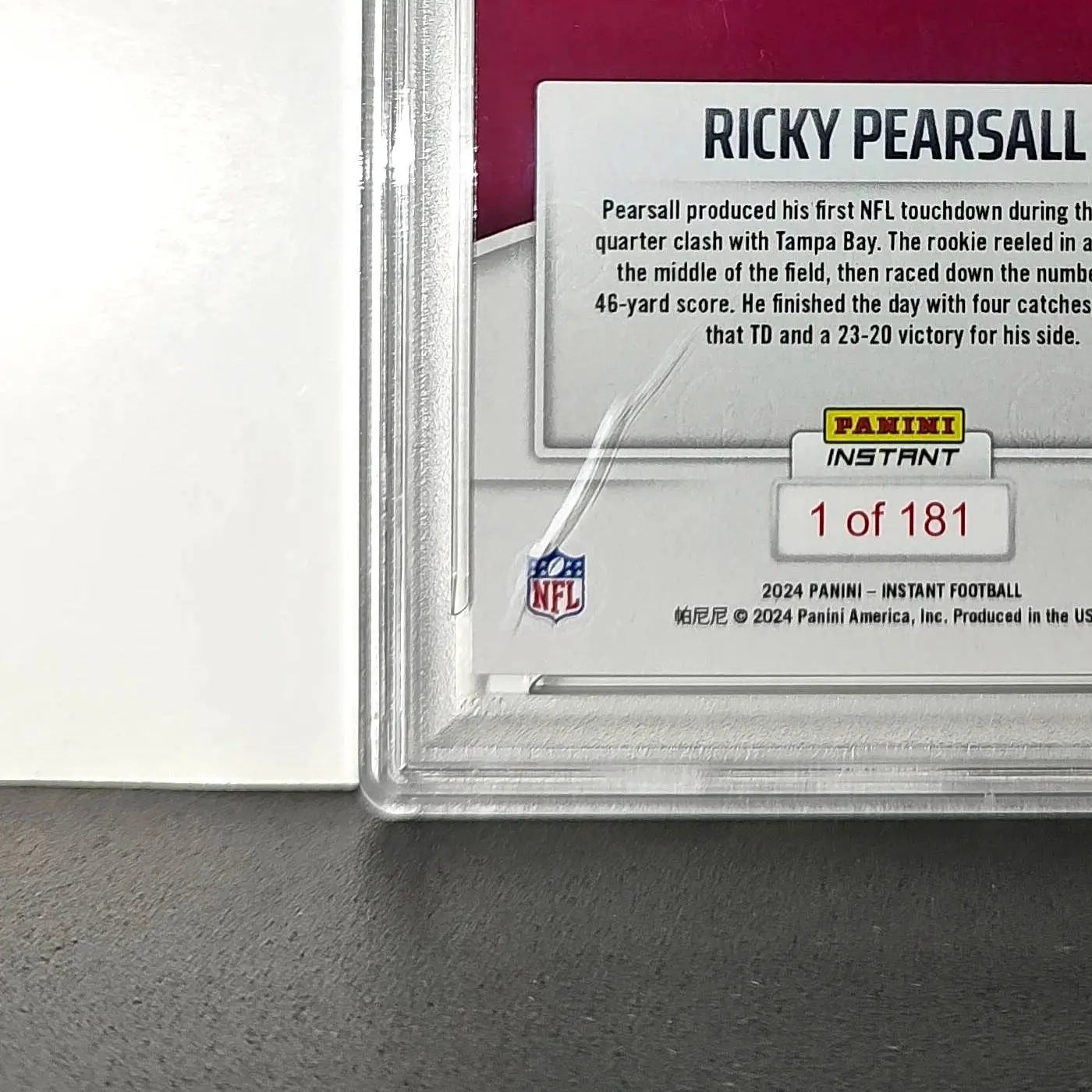 Ricky Pearsall Rookie 2024 Panini Instant NFL #142 PSA 10 Gem Mint
