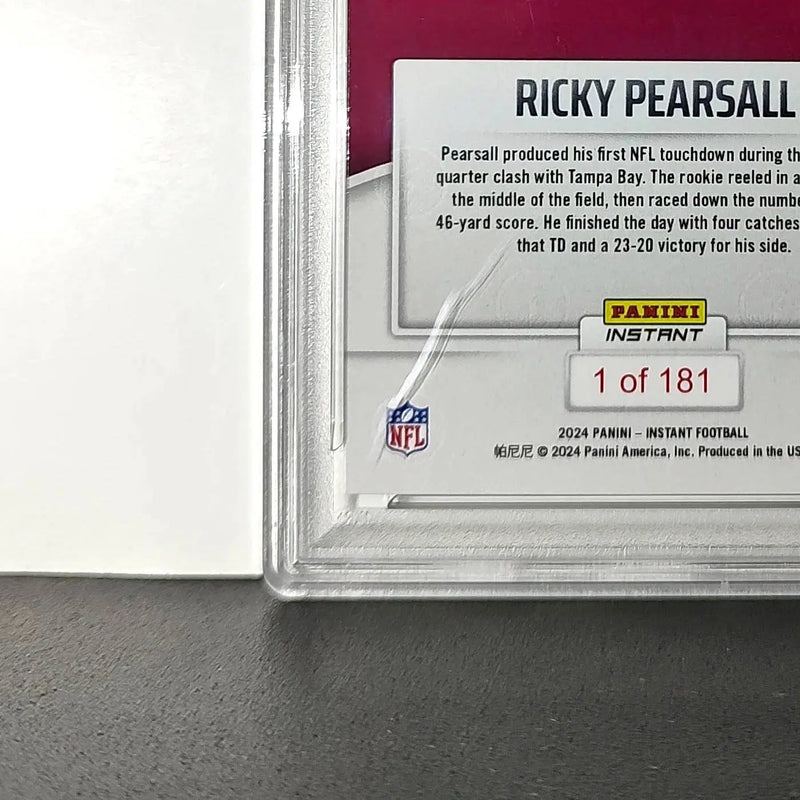 Ricky Pearsall Rookie 2024 Panini Instant NFL #142 PSA 10 Gem Mint