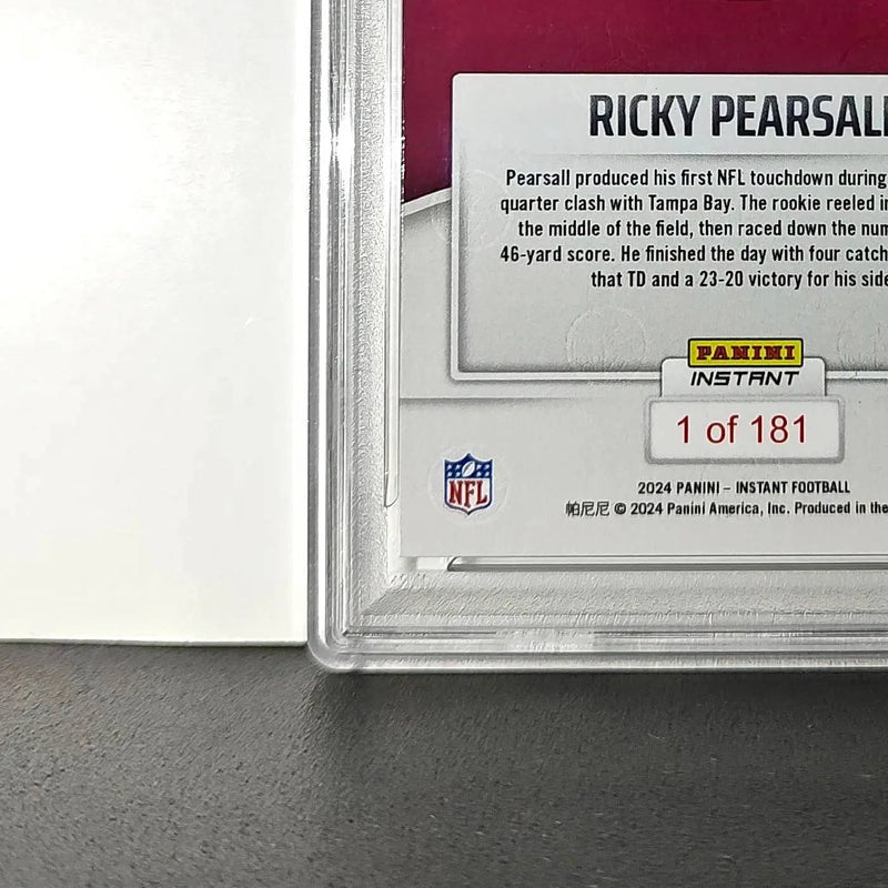 Ricky Pearsall Rookie 2024 Panini Instant NFL #142 PSA 10 Gem Mint