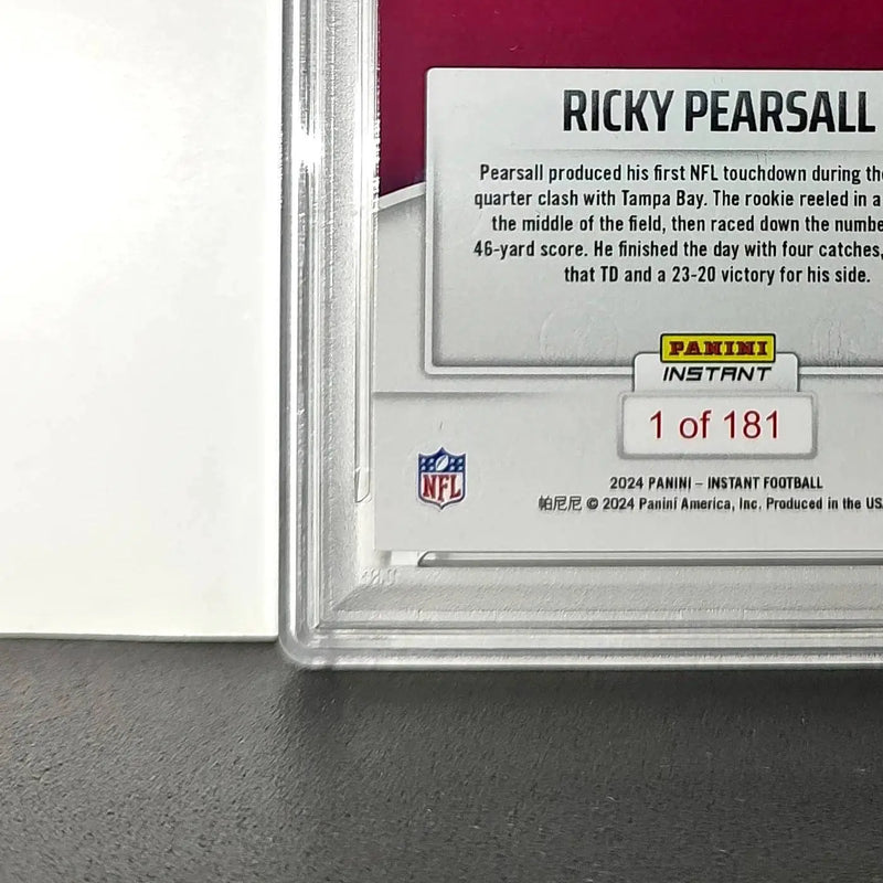 Ricky Pearsall Rookie 2024 Panini Instant NFL #142 PSA 10 Gem Mint