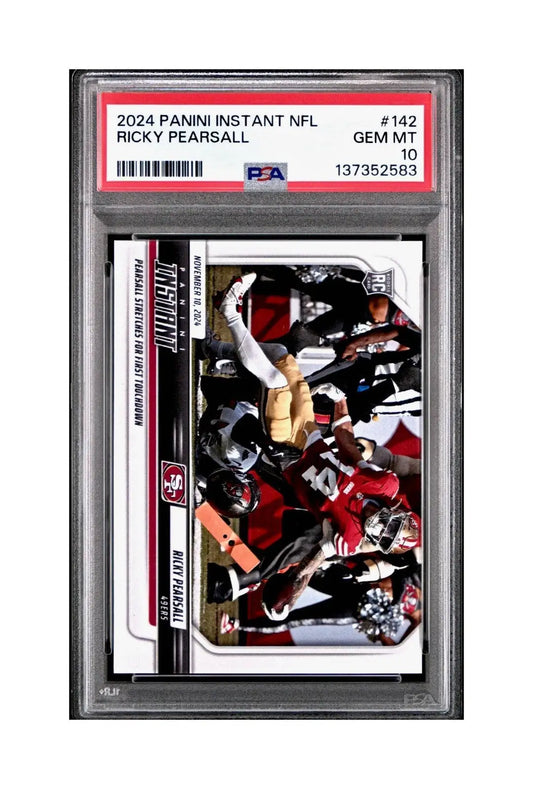 Ricky Pearsall Rookie 2024 Panini Instant NFL #142 PSA 10 Gem Mint - Football Card Single