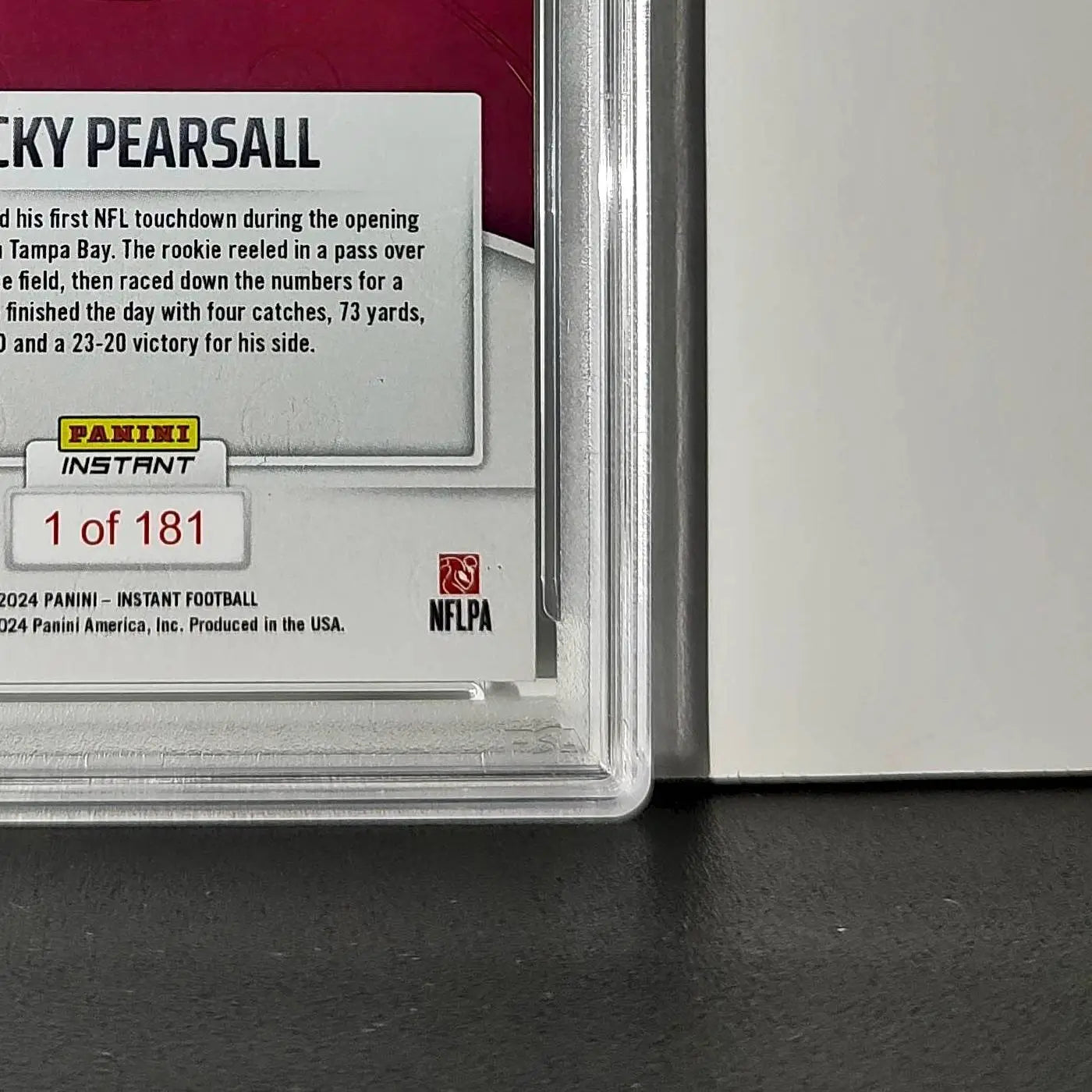 Ricky Pearsall Rookie 2024 Panini Instant NFL #142 PSA 10 Gem Mint