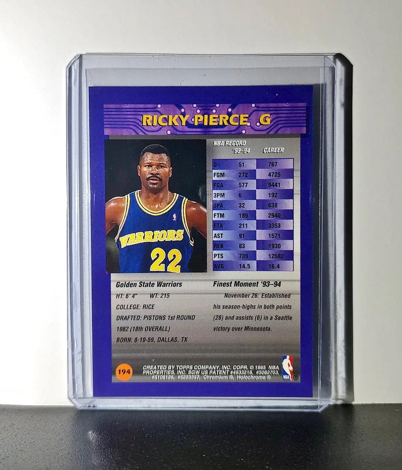 Ricky Pierce 1994-95 Topps Finest #194 Basketball Card