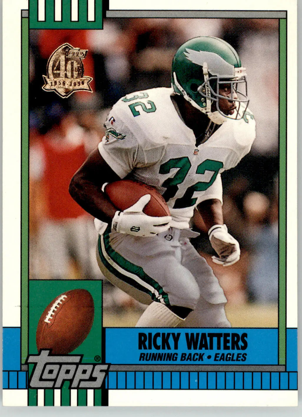 Ricky Watters - 1996 Topps - #35 - 40th Anniversary Commemorative Football - Football Card Single