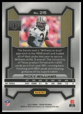 Ricky Williams 2023 Panini Prizm #215 New Orleans Saints