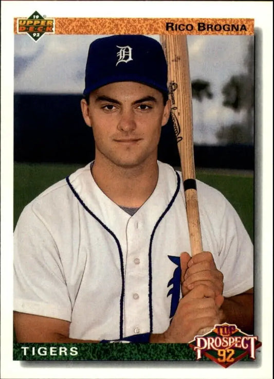 Rico Brogna 1992 Upper Deck MLB #74 Top Prospect Baseball Card Detroit Tigers - Baseball Card Single