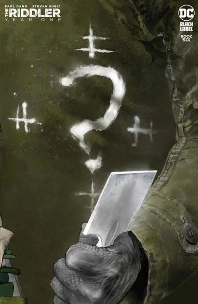 Glowing question mark above dark figure in Riddler Year One #6 Stevan Subic Variant