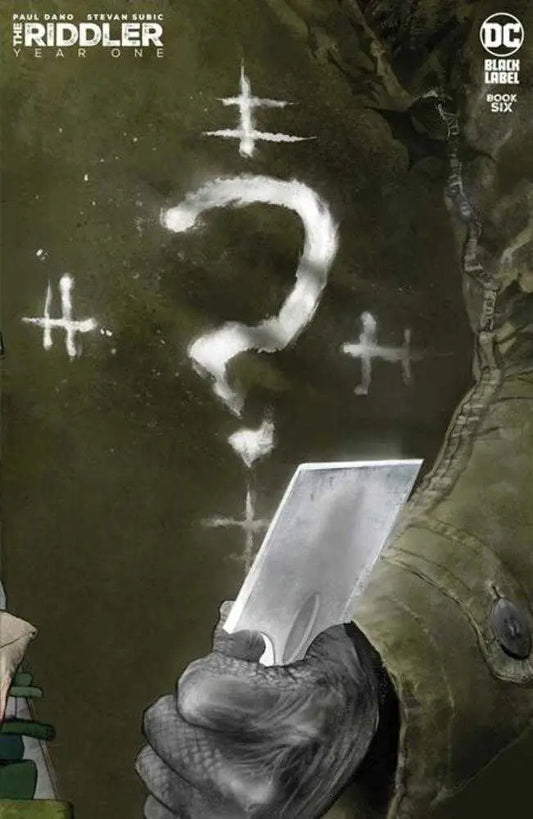Glowing question mark above dark figure in Riddler Year One #6 Stevan Subic Variant