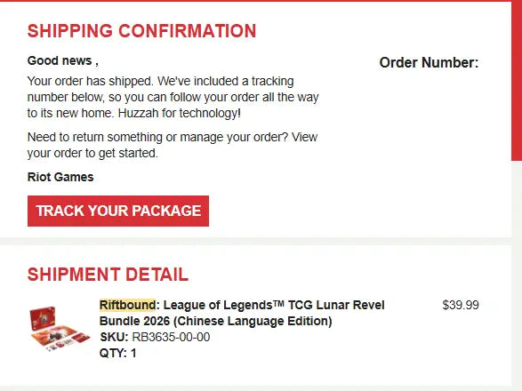 Riftbound: League of Legendsᵀᴹ TCG Lunar Revel Bundle 2026 SHIPPED ORDER - Other