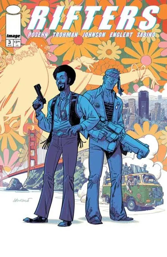 Comic book cover featuring blue figures in police uniforms, Rifters #3 Cover B Greg Hinkle Variant