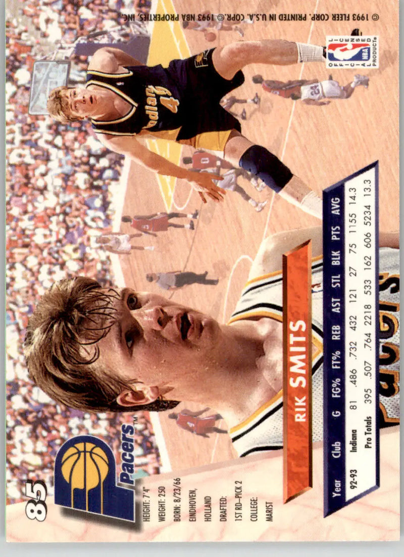 Rik Smits - 1993-94 Ultra - #85 - Basketball - Basketball Card Single