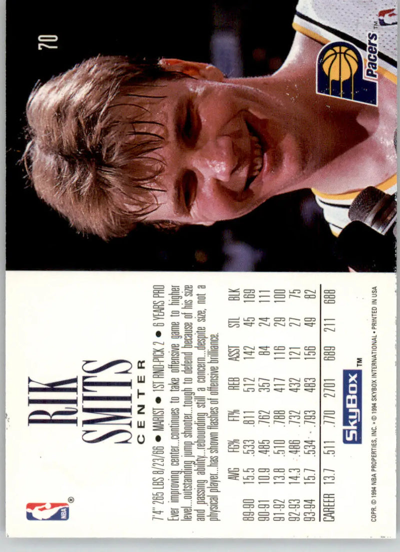Rik Smits - 1994-95 SkyBox Premium - #70 - Basketball - Basketball Card Single