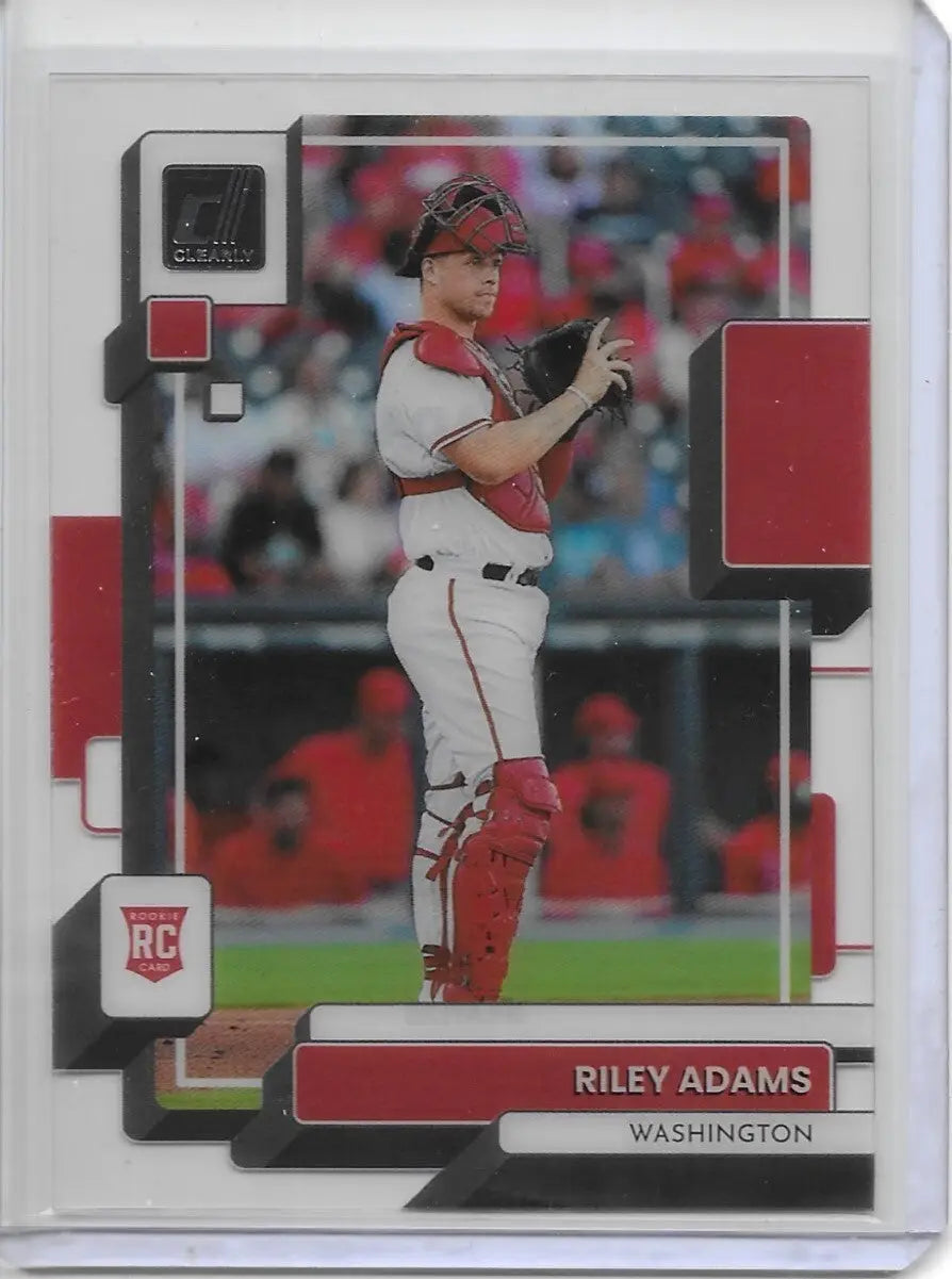RILEY ADAMS 2022 Panini Chronicles #20 Clearly Donruss Rookie RC. (12) - Baseball Card Single