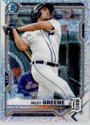 Riley Greene - 2021 Bowman - #BCP-4 - Chrome Prospects Mojo Refractor Baseball - Baseball Card Single
