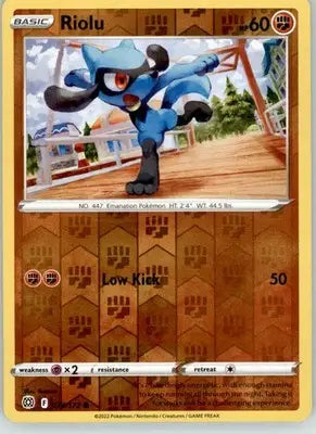 Riolu - Brilliant Stars - 078/172 - Reverse Holo LP Pokemon - Pokémon Card Single