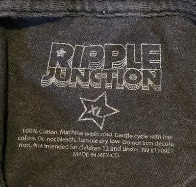 Ripple Junction T-Shirt Mens XL Black Tie Dye Triangle Graphic Short Sleeve Tee - Apparel