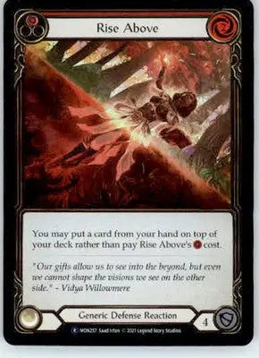 Rise Above (Red) - Monarch - MON257 - Rainbow Foil Unl NM - TCG Card Single
