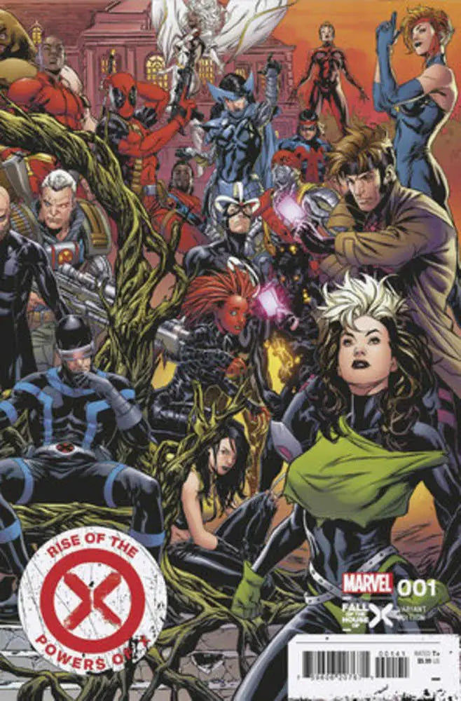 Comic book cover of Rise Of The Powers Of X #1 featuring dynamic X-Men action